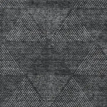 3' X 5' Charcoal Gray And Silver Geometric Washable Indoor Outdoor Area Rug
