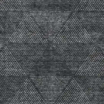 5' X 8' Charcoal Gray And Silver Geometric Washable Indoor Outdoor Area Rug