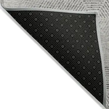 9' X 12' Taupe Brown And Ivory Geometric Washable Indoor Outdoor Area Rug