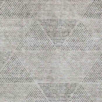 10' X 14' Taupe Brown And Ivory Geometric Washable Indoor Outdoor Area Rug