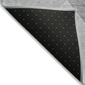 9' X 12' Gray Silver And Charcoal Abstract Washable Indoor Outdoor Area Rug
