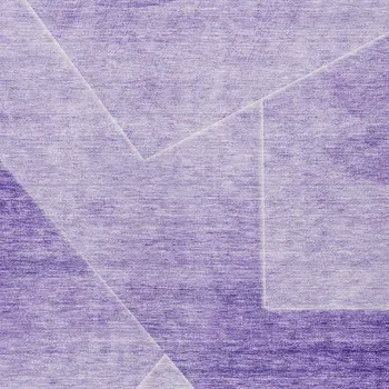 5' X 8' Purple And Ivory Abstract Washable Indoor Outdoor Area Rug