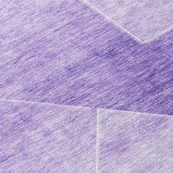8' Purple And Ivory Round Abstract Washable Indoor Outdoor Area Rug