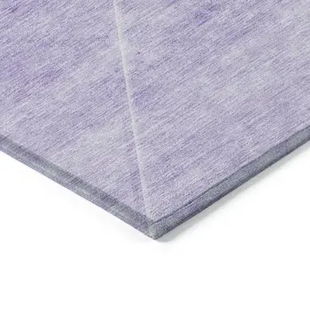 9' X 12' Purple And Ivory Abstract Washable Indoor Outdoor Area Rug