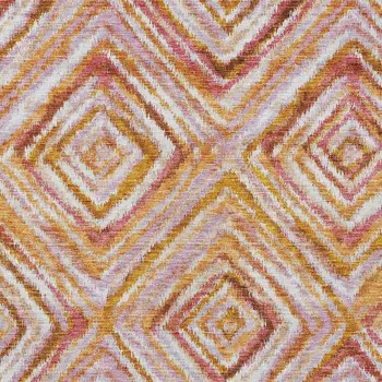9' X 12' Orange Copper And Gold Geometric Washable Indoor Outdoor Area Rug