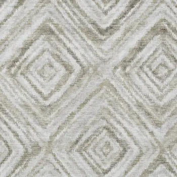 5' X 8' Beige Taupe And Ivory Geometric Washable Indoor Outdoor Area Rug