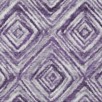 5' X 8' Purple Lavender And Gray Geometric Washable Indoor Outdoor Area Rug