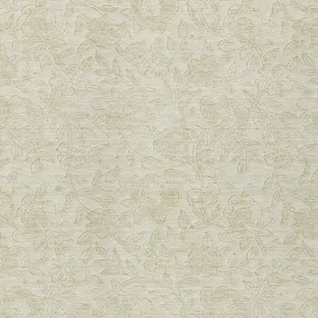 8' X 10' Ivory And Beige Floral Washable Indoor Outdoor Area Rug