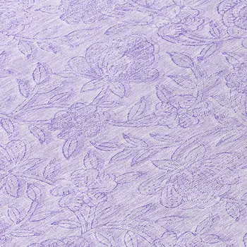 8' Lilac And Purple Round Floral Washable Indoor Outdoor Area Rug