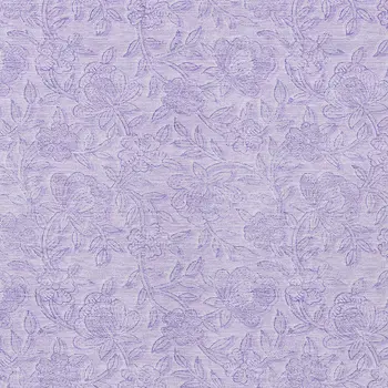 9' X 12' Lilac And Purple Floral Washable Indoor Outdoor Area Rug
