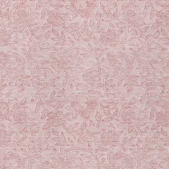 10' X 14' Pink And Red Floral Washable Indoor Outdoor Area Rug
