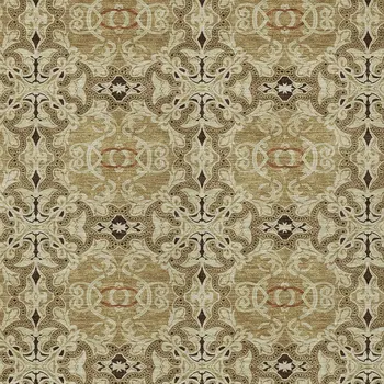 5' X 8' Brown Beige And Tan Medallion Washable Indoor Outdoor Area Rug