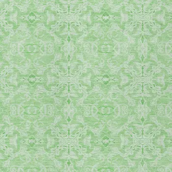 3' X 5' Lime Green And Green Medallion Washable Indoor Outdoor Area Rug