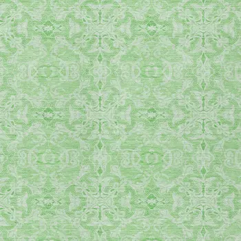 8' X 10' Lime Green And Green Medallion Washable Indoor Outdoor Area Rug