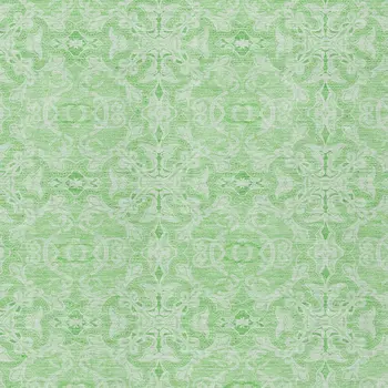 9' X 12' Lime Green And Green Medallion Washable Indoor Outdoor Area Rug