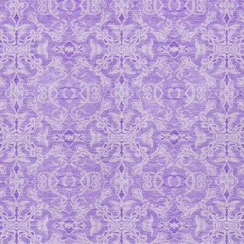 9' X 12' Lavender Medallion Washable Indoor Outdoor Area Rug
