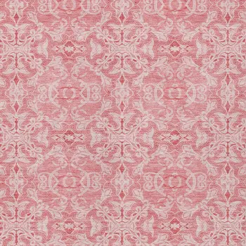 10' X 14' Pink And Blush Medallion Washable Indoor Outdoor Area Rug