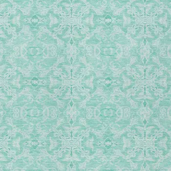 8' X 10' Turquoise And Teal Blue Medallion Washable Indoor Outdoor Area Rug