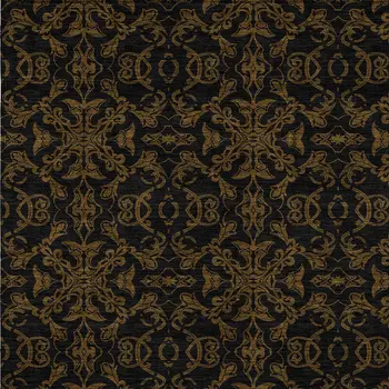 3' X 5' Brown And Black Medallion Washable Indoor Outdoor Area Rug