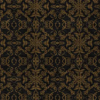 8' X 10' Brown And Black Medallion Washable Indoor Outdoor Area Rug