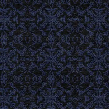 10' X 14' Blue And Navy Blue Medallion Washable Indoor Outdoor Area Rug
