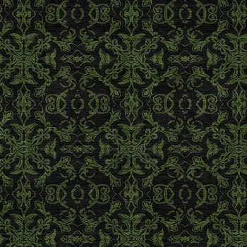8' X 10' Olive Green And Green Medallion Washable Indoor Outdoor Area Rug