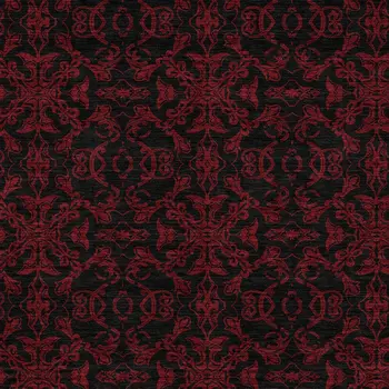 5' X 8' Red And Black Medallion Washable Indoor Outdoor Area Rug