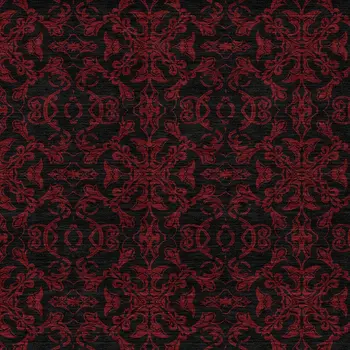 8' X 10' Red And Black Medallion Washable Indoor Outdoor Area Rug