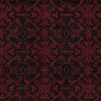 9' X 12' Red And Black Medallion Washable Indoor Outdoor Area Rug