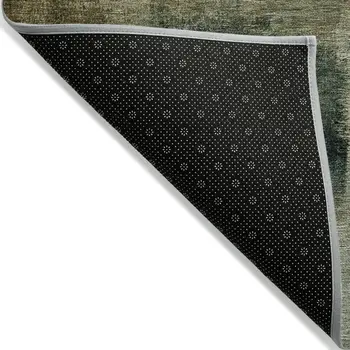 3' X 5' Brown Beige And Ivory Abstract Washable Indoor Outdoor Area Rug