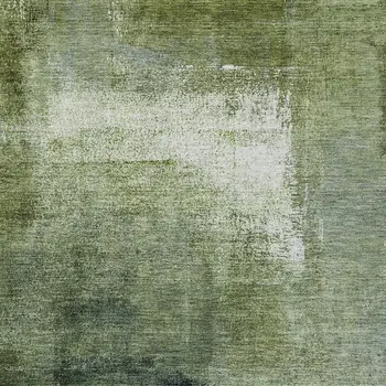 10' X 14' Artichoke Green And Sage Abstract Washable Indoor Outdoor Area Rug