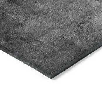 10' X 14' Gray Silver And Charcoal Abstract Washable Indoor Outdoor Area Rug