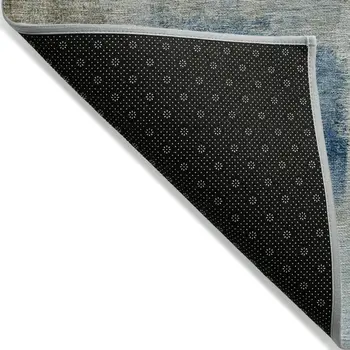 3' X 5' Taupe Beige And Ivory Abstract Washable Indoor Outdoor Area Rug