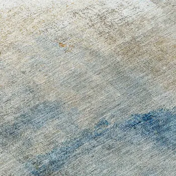 8' Taupe Beige And Ivory Round Abstract Washable Indoor Outdoor Area Rug