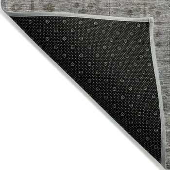 8' X 10' Gray And Silver Southwestern Washable Indoor Outdoor Area Rug