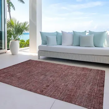 3' X 5' Orange And Copper Southwestern Washable Indoor Outdoor Area Rug