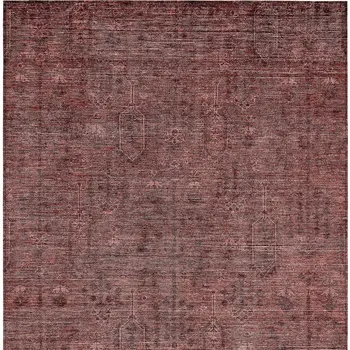 8' X 10' Orange And Copper Southwestern Washable Indoor Outdoor Area Rug