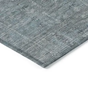 3' X 5' Teal Blue And Gray Southwestern Washable Indoor Outdoor Area Rug