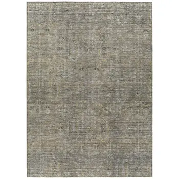 5' X 8' Taupe Gray And Beige Southwestern Washable Indoor Outdoor Area Rug