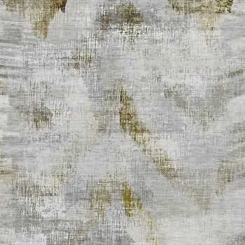 9' X 12' Taupe Gray And Brown Abstract Washable Indoor Outdoor Area Rug