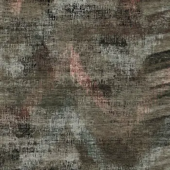 8' X 10' Brown Taupe And Salmon Abstract Washable Indoor Outdoor Area Rug