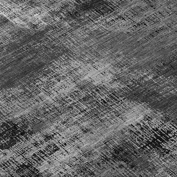 8' Gray Charcoal And Silver Round Abstract Washable Indoor Outdoor Area Rug