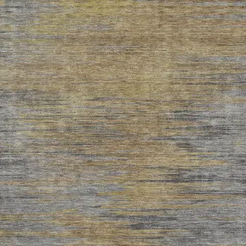3' X 5' Brown Gold And Taupe Abstract Washable Indoor Outdoor Area Rug
