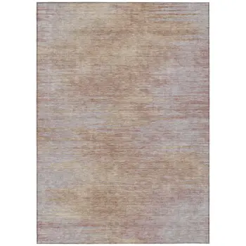 8' X 10' Merlot And Beige Abstract Washable Indoor Outdoor Area Rug