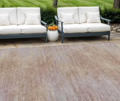 10' X 14' Merlot And Beige Abstract Washable Indoor Outdoor Area Rug