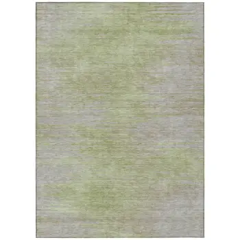 9' X 12' Sage And Artichoke Green Abstract Washable Indoor Outdoor Area Rug