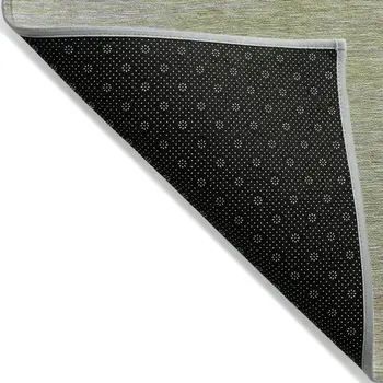 9' X 12' Sage And Artichoke Green Abstract Washable Indoor Outdoor Area Rug