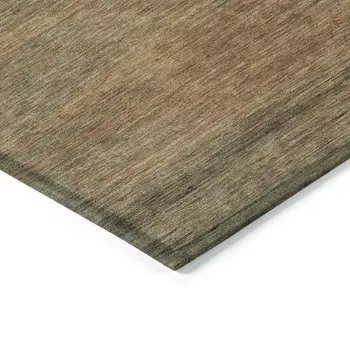 3' X 5' Terra Cotta Brown And Copper Abstract Washable Indoor Outdoor Area Rug