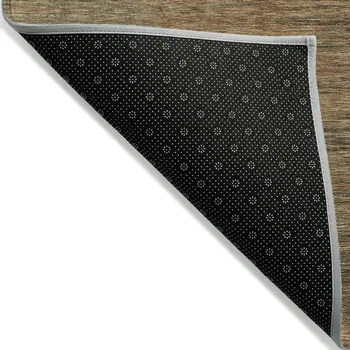 5' X 8' Terra Cotta Brown And Copper Abstract Washable Indoor Outdoor Area Rug