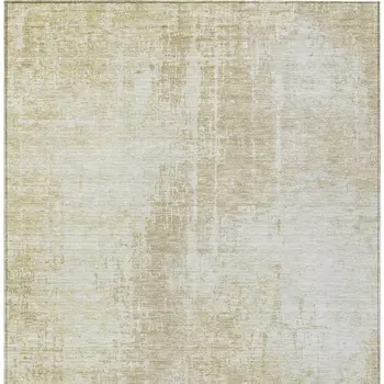 8' X 10' Beige And Taupe Abstract Washable Indoor Outdoor Area Rug